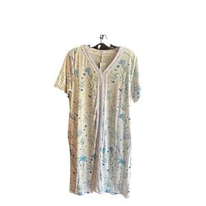 WBQ Floral‎ Nightgown/PJ Short Sleeve Sleepwear Dress Size Sm Pockets NWT